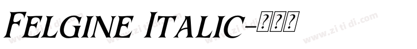 Felgine Italic字体转换 Felgine Italic字体转换